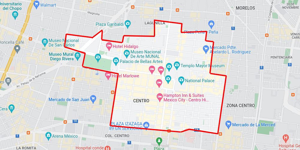 Neighborhoods in Mexico City - Centro Historico
