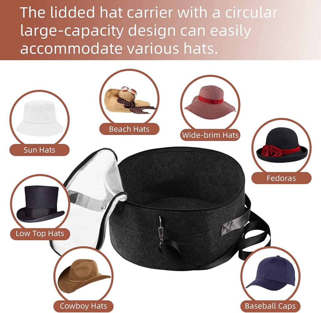 Pehciroe Travel Hat Case