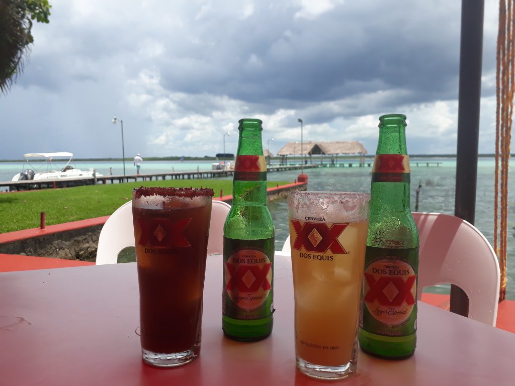 Day Trip From Cancun to Bacalar = beers on bacalar
